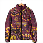 Brisbane Broncos Padded Jacket Aboriginal Pattern with Graffiti Style Design