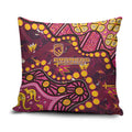 Brisbane Broncos Pillow Cover Aboriginal Pattern with Graffiti Style Design