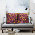 Brisbane Broncos Pillow Cover Aboriginal Pattern with Graffiti Style Design