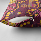 Brisbane Broncos Pillow Cover Aboriginal Pattern with Graffiti Style Design