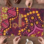 Brisbane Broncos Puzzle Aboriginal Pattern with Graffiti Style Design