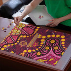 Brisbane Broncos Puzzle Aboriginal Pattern with Graffiti Style Design