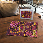 Brisbane Broncos Puzzle Aboriginal Pattern with Graffiti Style Design