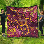 Brisbane Broncos Quilt Aboriginal Pattern with Graffiti Style Design