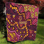 Brisbane Broncos Quilt Aboriginal Pattern with Graffiti Style Design