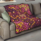 Brisbane Broncos Quilt Aboriginal Pattern with Graffiti Style Design