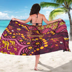 Brisbane Broncos Sarong Aboriginal Pattern with Graffiti Style Design