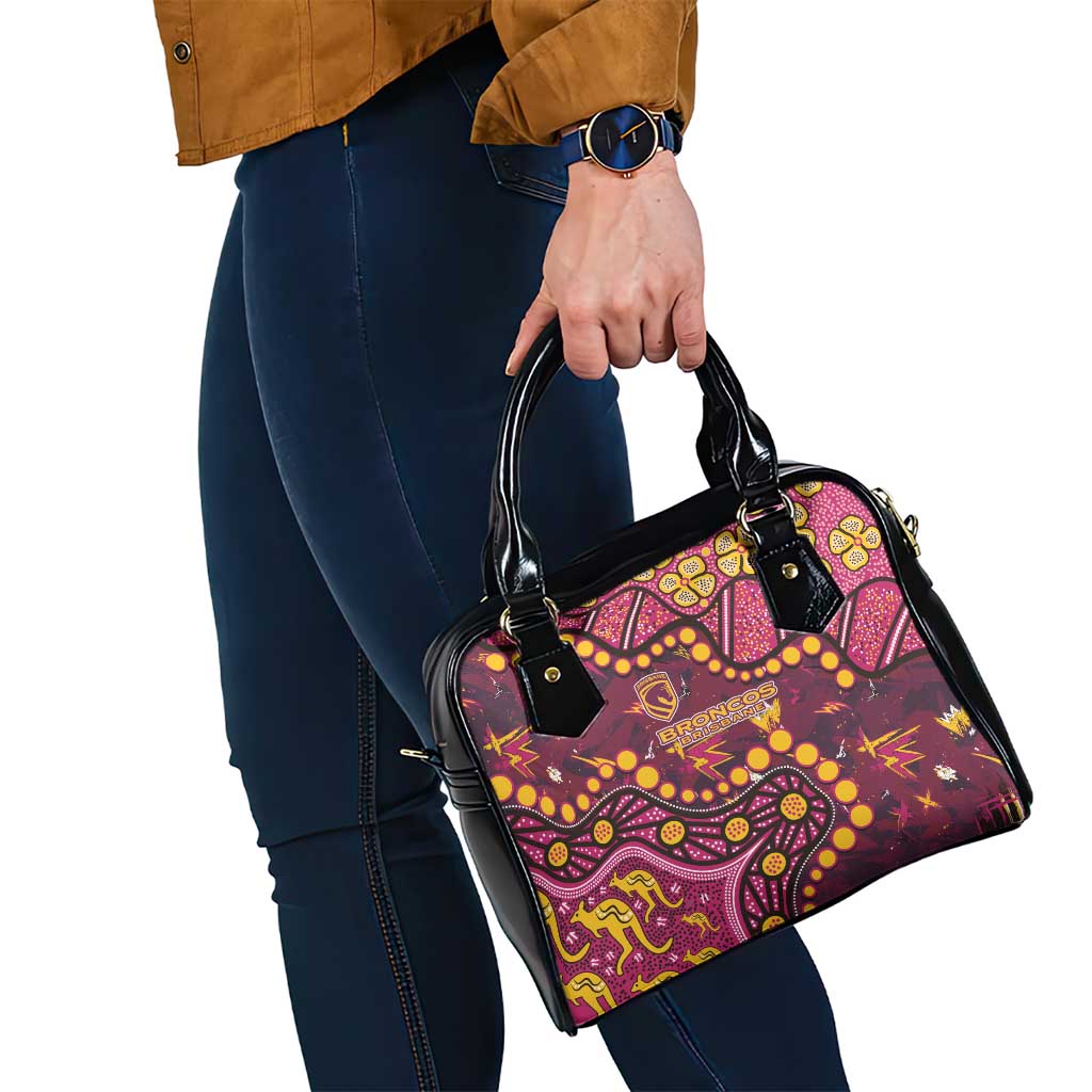 Brisbane Broncos Shoulder Handbag Aboriginal Pattern with Graffiti Style Design