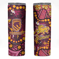 Brisbane Broncos Skinny Tumbler Aboriginal Pattern with Graffiti Style Design