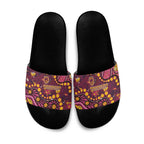 Brisbane Broncos Slide Sandals Aboriginal Pattern with Graffiti Style Design