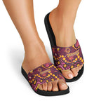 Brisbane Broncos Slide Sandals Aboriginal Pattern with Graffiti Style Design