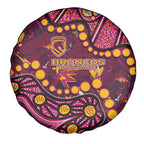 Brisbane Broncos Spare Tire Cover Aboriginal Pattern with Graffiti Style Design