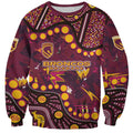 Brisbane Broncos Sweatshirt Aboriginal Pattern with Graffiti Style Design