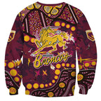 Brisbane Broncos Sweatshirt Aboriginal Pattern with Graffiti Style Design