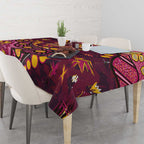 Brisbane Broncos Tablecloth Aboriginal Pattern with Graffiti Style Design