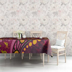 Brisbane Broncos Tablecloth Aboriginal Pattern with Graffiti Style Design