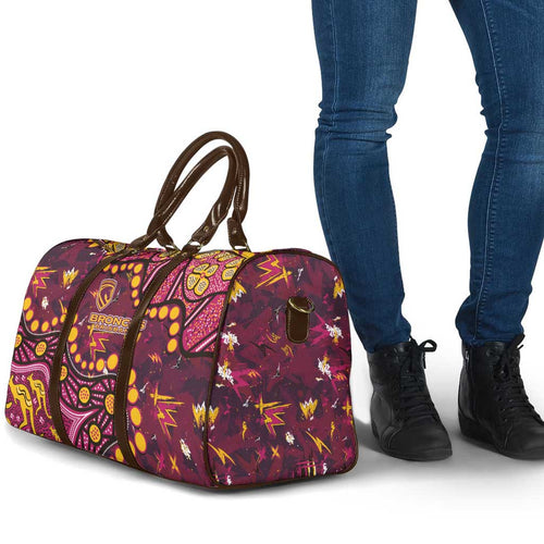 Brisbane Broncos Travel Bag Aboriginal Pattern with Graffiti Style Design