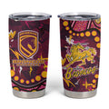 Brisbane Broncos Tumbler Cup Aboriginal Pattern with Graffiti Style Design