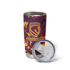 Brisbane Broncos Tumbler Cup Aboriginal Pattern with Graffiti Style Design