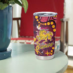 Brisbane Broncos Tumbler Cup Aboriginal Pattern with Graffiti Style Design