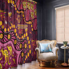 Brisbane Broncos Window Curtain Aboriginal Pattern with Graffiti Style Design