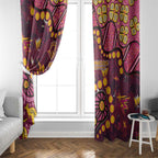 Brisbane Broncos Window Curtain Aboriginal Pattern with Graffiti Style Design