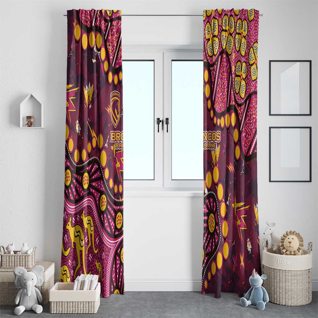 Brisbane Broncos Window Curtain Aboriginal Pattern with Graffiti Style Design