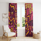 Brisbane Broncos Window Curtain Aboriginal Pattern with Graffiti Style Design