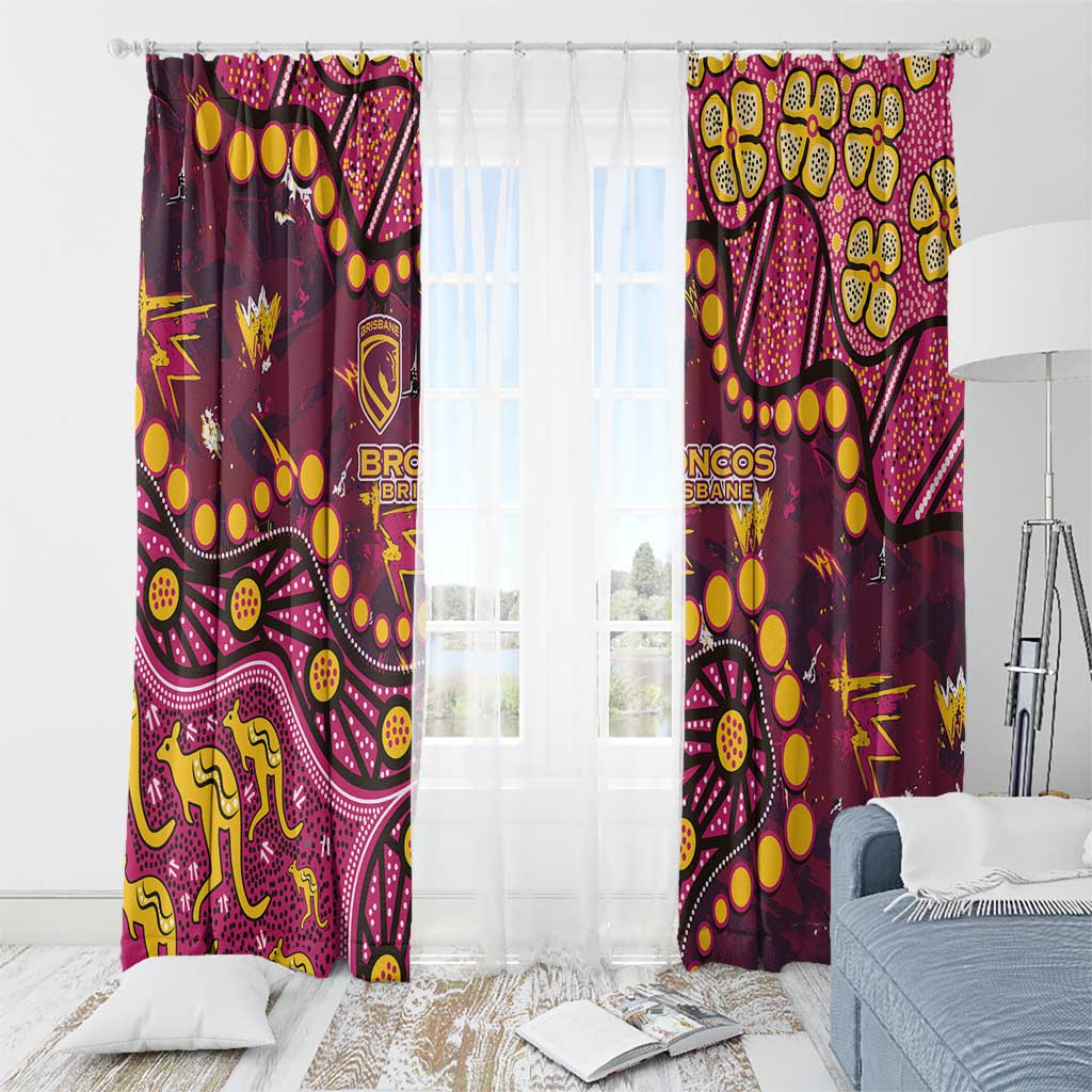 Brisbane Broncos Window Curtain Aboriginal Pattern with Graffiti Style Design
