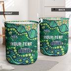 Personalized Canberra Raiders Laundry Basket Aboriginal Pattern with Graffiti Style Design