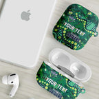 Personalized Canberra Raiders AirPods Case Aboriginal Pattern with Graffiti Style Design