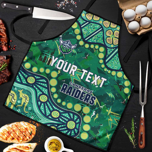 Personalized Canberra Raiders Apron Aboriginal Pattern with Graffiti Style Design