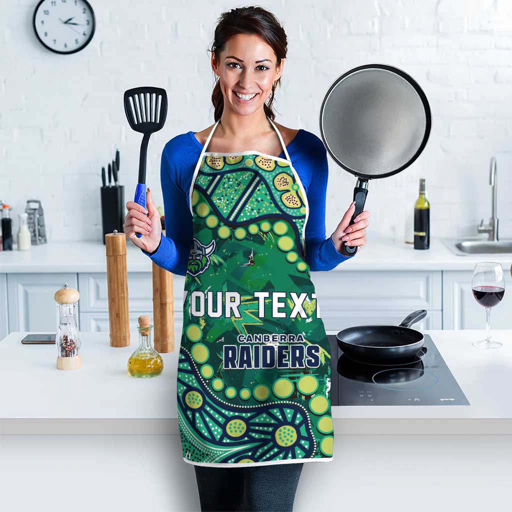 Personalized Canberra Raiders Apron Aboriginal Pattern with Graffiti Style Design