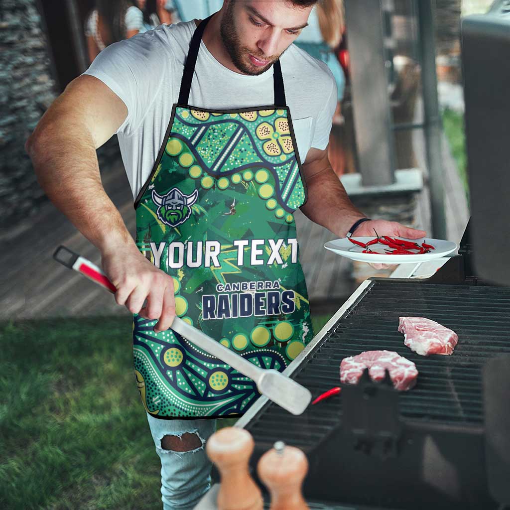 Personalized Canberra Raiders Apron Aboriginal Pattern with Graffiti Style Design