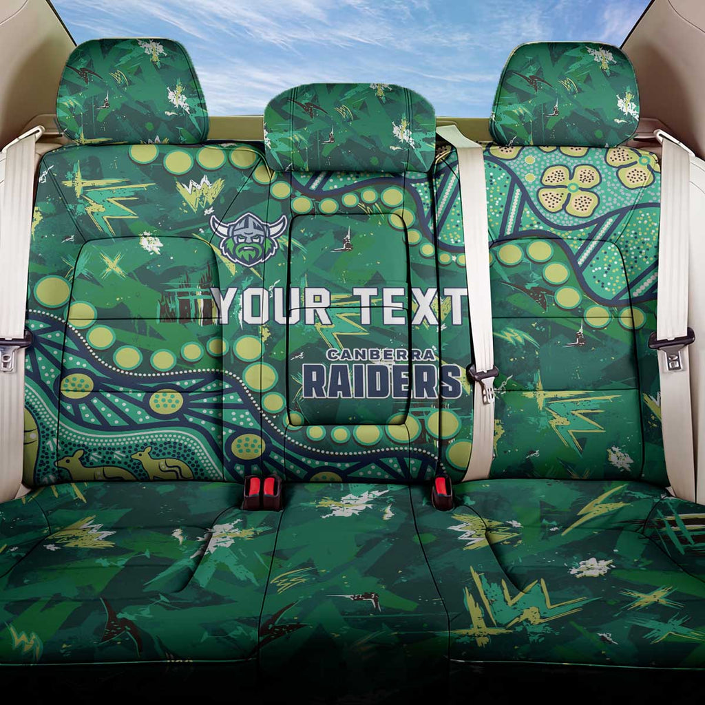 Personalized Canberra Raiders Back Car Seat Cover Aboriginal Pattern with Graffiti Style Design