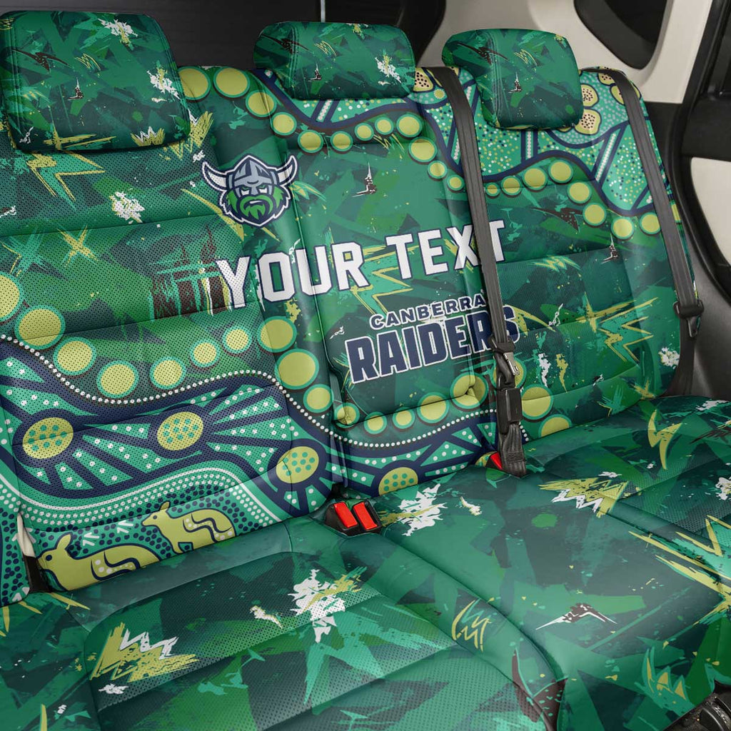 Personalized Canberra Raiders Back Car Seat Cover Aboriginal Pattern with Graffiti Style Design