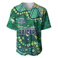 Personalized Canberra Raiders Baseball Jersey Aboriginal Pattern with Graffiti Style Design