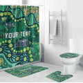 Personalized Canberra Raiders Bathroom Set Aboriginal Pattern with Graffiti Style Design