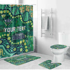 Personalized Canberra Raiders Bathroom Set Aboriginal Pattern with Graffiti Style Design