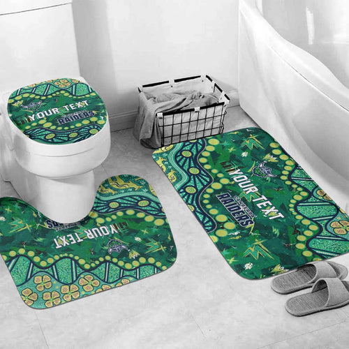 Personalized Canberra Raiders Bathroom Set Aboriginal Pattern with Graffiti Style Design