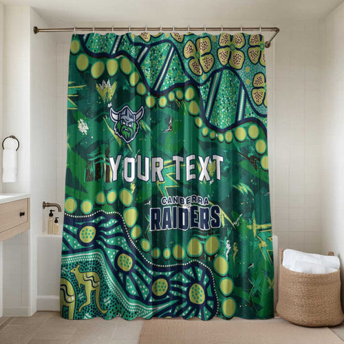 Personalized Canberra Raiders Bathroom Set Aboriginal Pattern with Graffiti Style Design