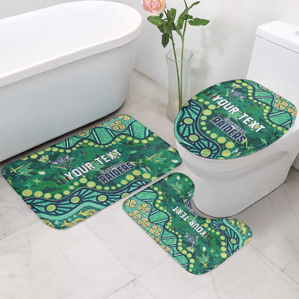 Personalized Canberra Raiders Bathroom Set Aboriginal Pattern with Graffiti Style Design