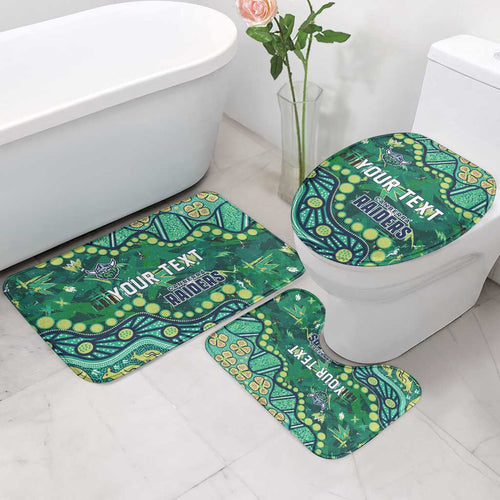 Personalized Canberra Raiders Bathroom Set Aboriginal Pattern with Graffiti Style Design