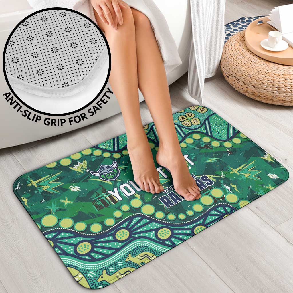 Personalized Canberra Raiders Bathroom Set Aboriginal Pattern with Graffiti Style Design