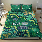 Personalized Canberra Raiders Bedding Set Aboriginal Pattern with Graffiti Style Design
