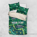 Personalized Canberra Raiders Bedding Set Aboriginal Pattern with Graffiti Style Design