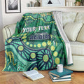 Personalized Canberra Raiders Blanket Aboriginal Pattern with Graffiti Style Design
