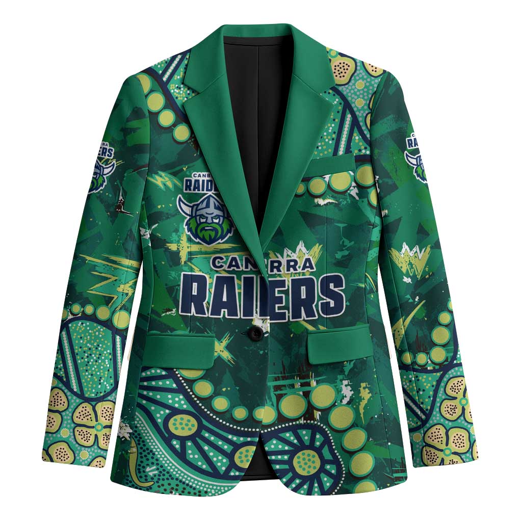Personalized Canberra Raiders Blazer Aboriginal Pattern with Graffiti Style Design