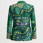 Personalized Canberra Raiders Blazer Aboriginal Pattern with Graffiti Style Design