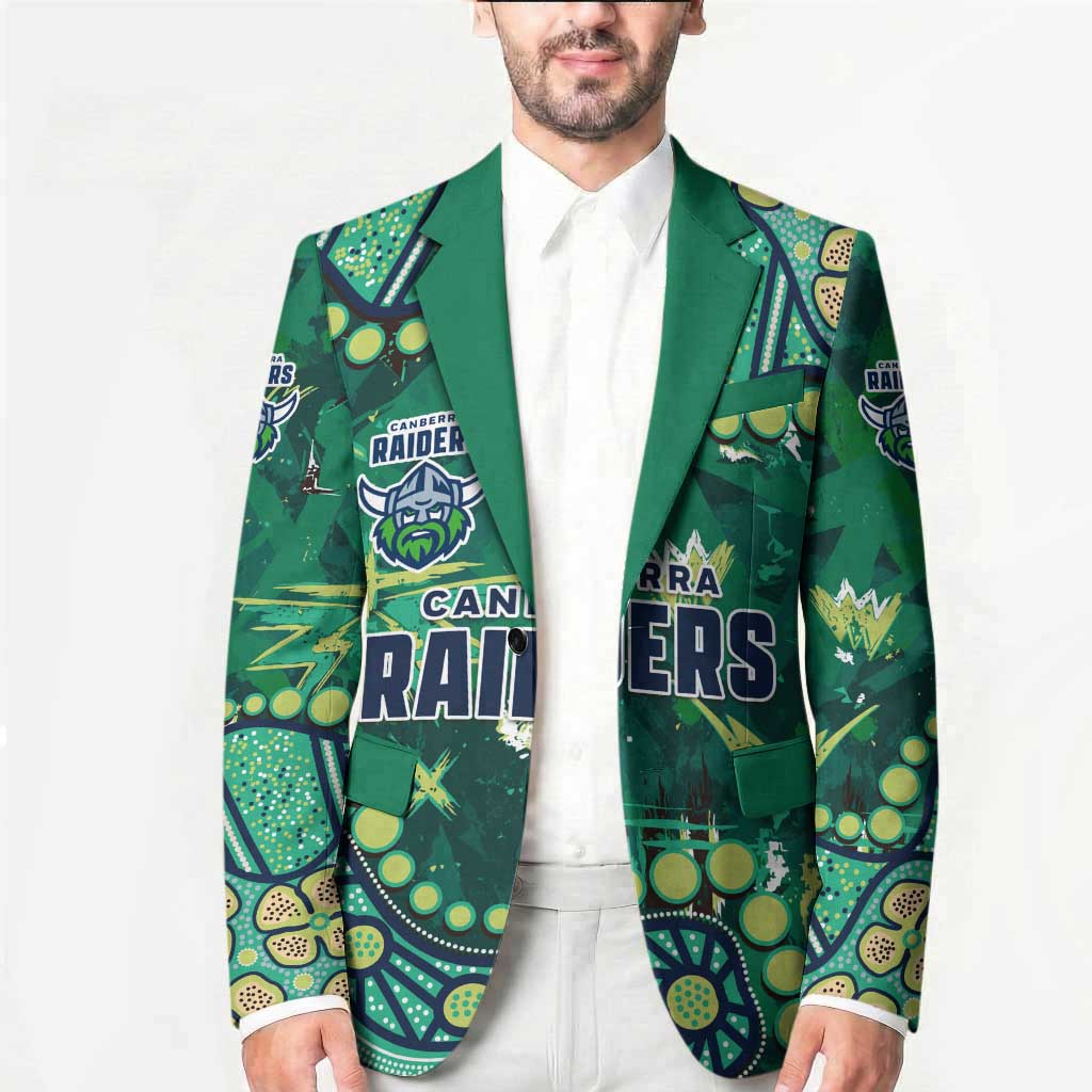 Personalized Canberra Raiders Blazer Aboriginal Pattern with Graffiti Style Design